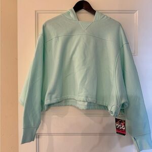 DSG Women's Light Green Cropped Hoodie Size Large